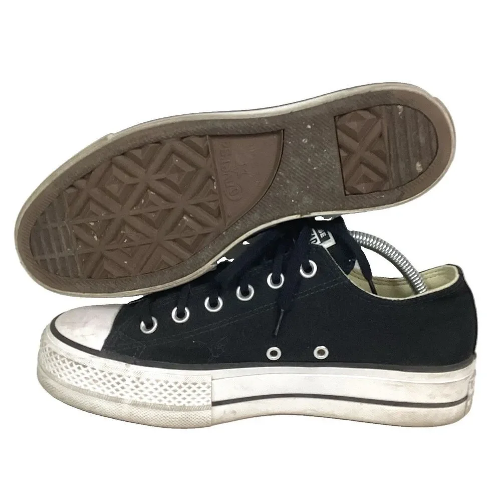 Converse Chuck Taylor All Star Lift Low Women Sz 8.5 Black Platform Sole 560350F